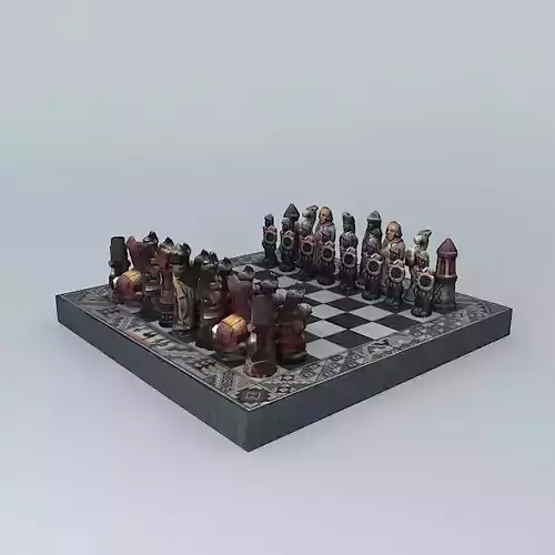 Chessboard chess board with figurines