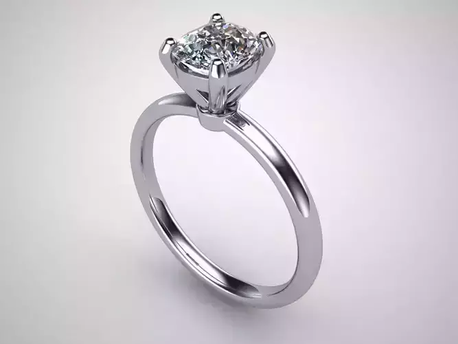 Ring Model solitaire diamond engagement