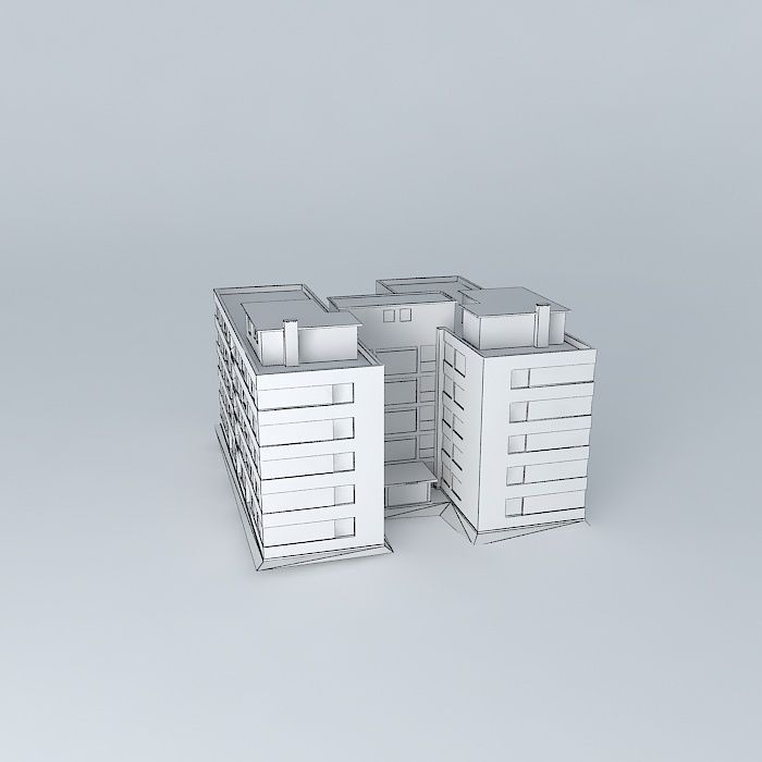 Building on Rua Almirante Barroso 140 230 Free 3D model_3