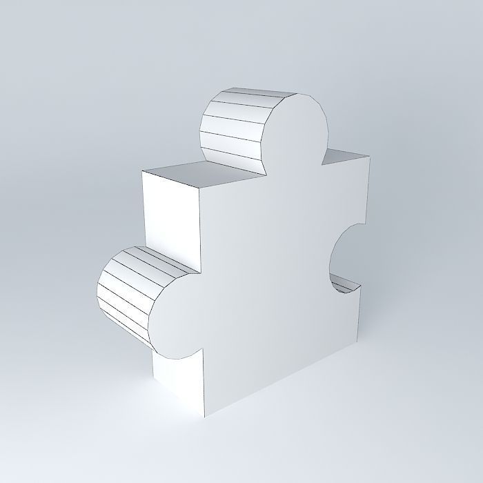 Puzzle piece Free 3D model_4