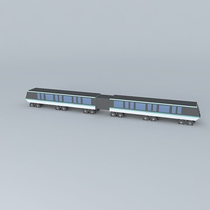 Paris subway train Free 3D model_1