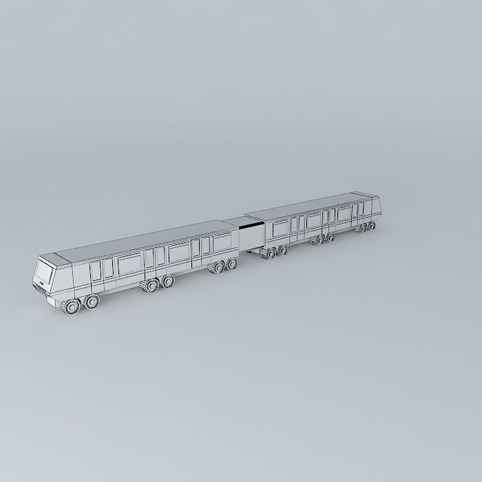 Paris subway train Free 3D model_3