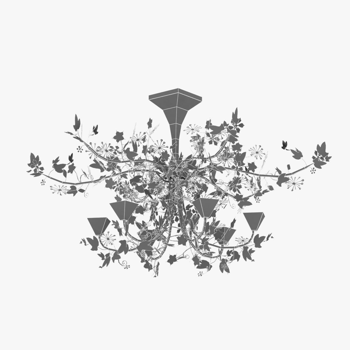 Porta romana -IVY SHADOW CHANDELIER - FOREST GOLD 3D model_8