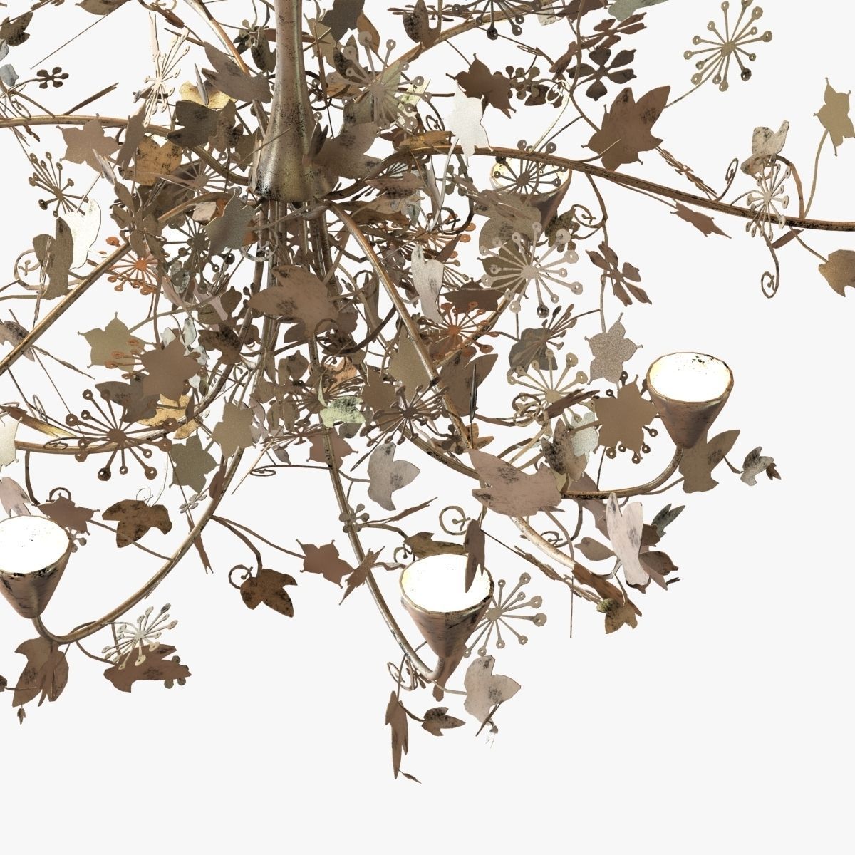 Porta romana -IVY SHADOW CHANDELIER - FOREST GOLD 3D model_1