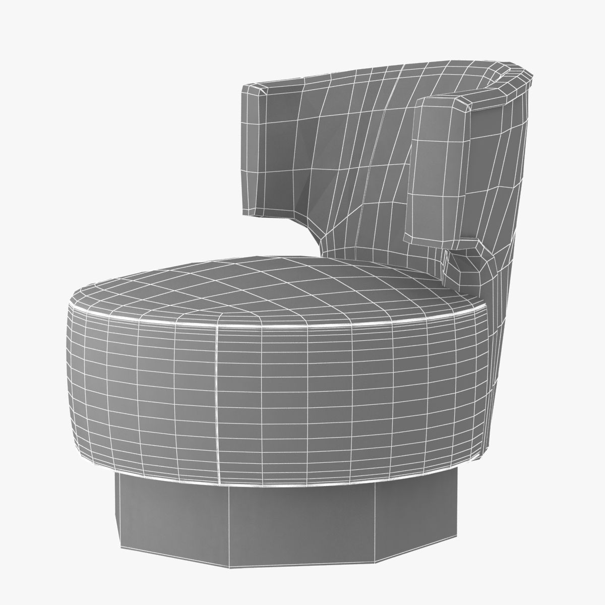 Holly Hunt MESA OCCASIONAL CHAIR 3D model_7