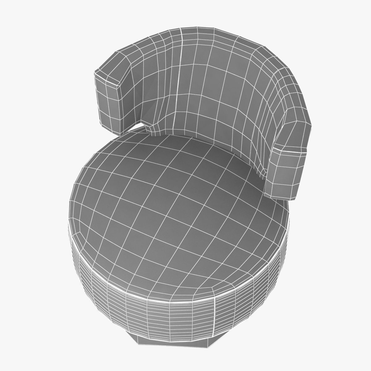 Holly Hunt MESA OCCASIONAL CHAIR 3D model_5