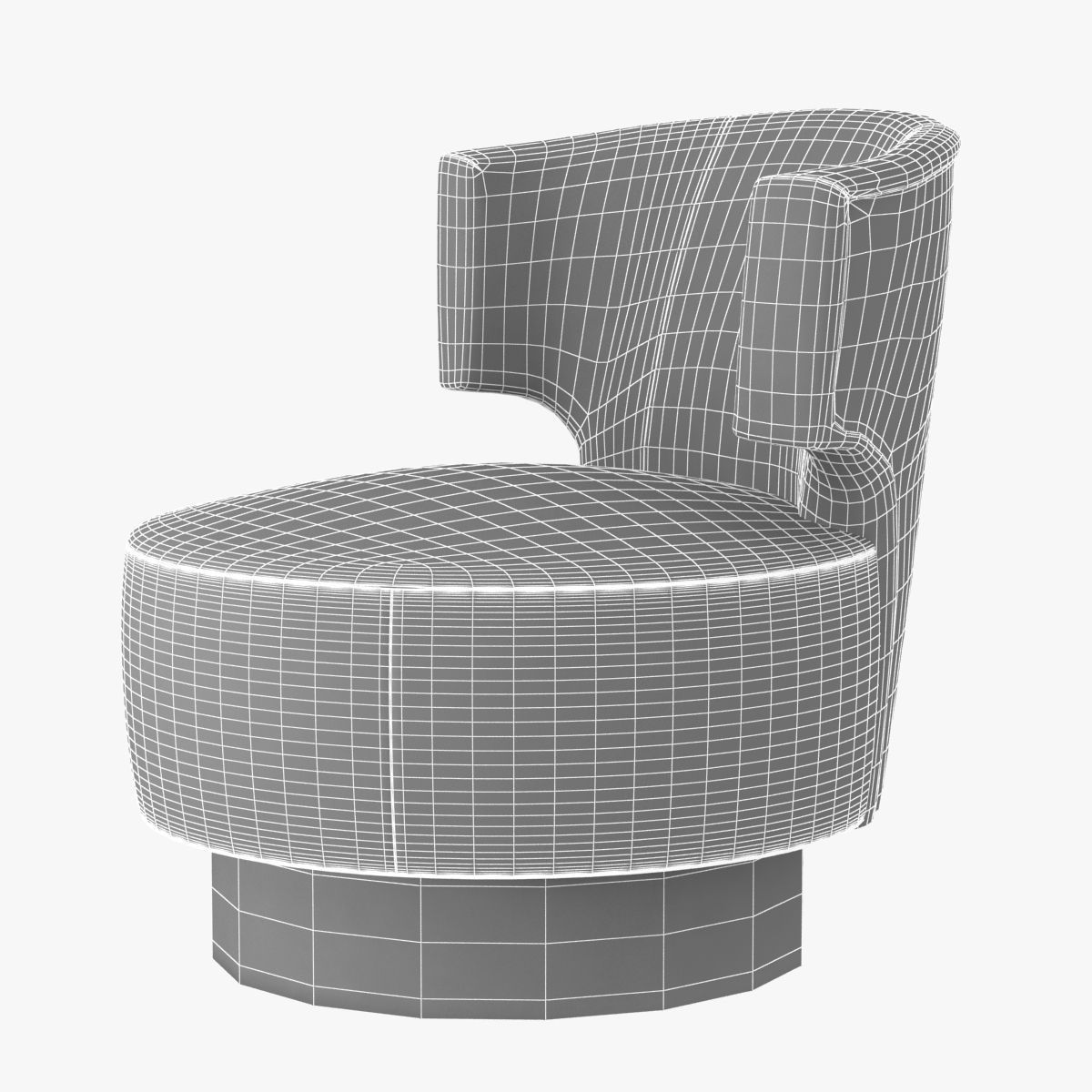 Holly Hunt MESA OCCASIONAL CHAIR 3D model_6