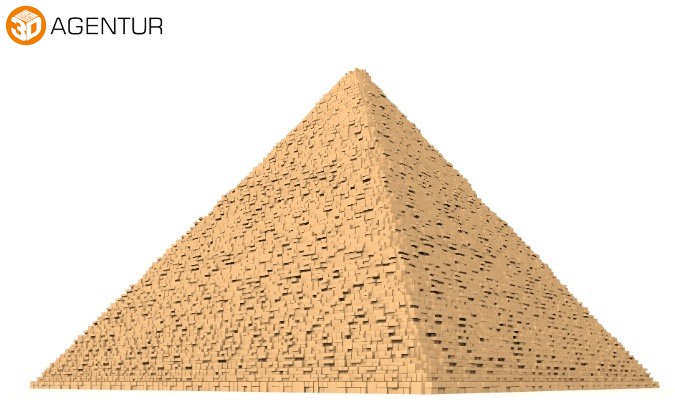 Pyramids of Giza 3D model_4