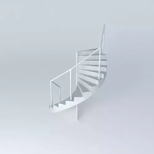 Spiral staircase metal white