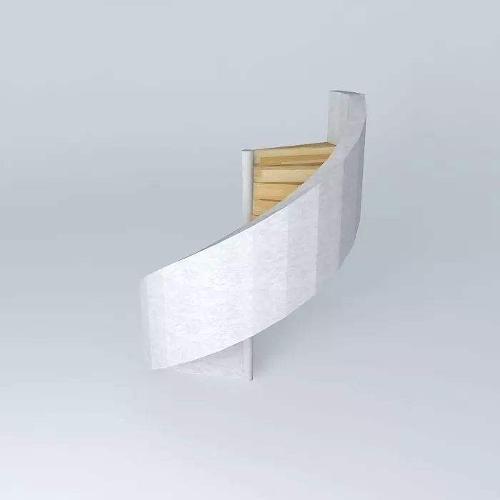 Spiral staircase aluminium Free 3D model_0