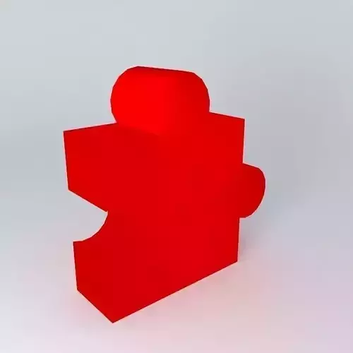 Puzzle piece red