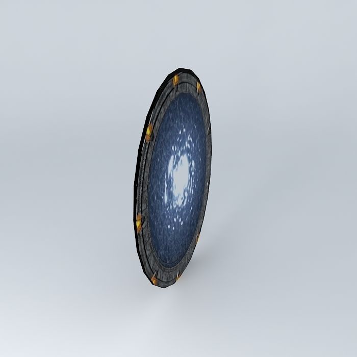 stargate spaceship with star in middle Free 3D model_1