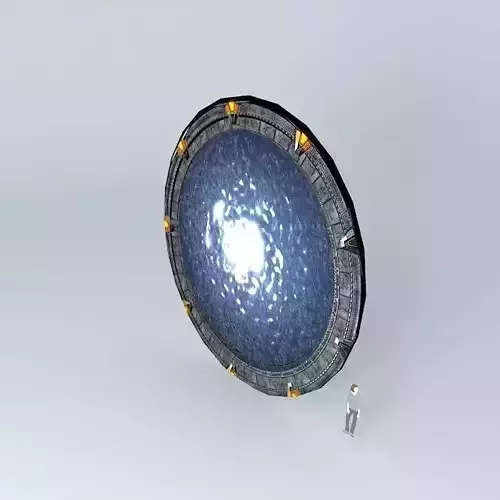 stargate spaceship with star in middle Free 3D model
