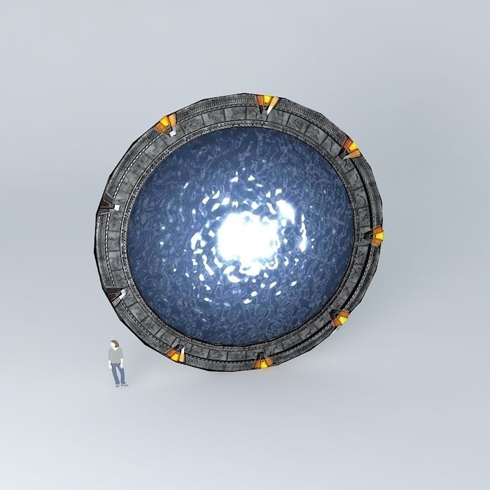 stargate spaceship with star in middle Free 3D model_2