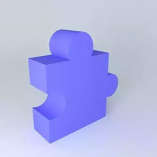 Puzzle piece blue