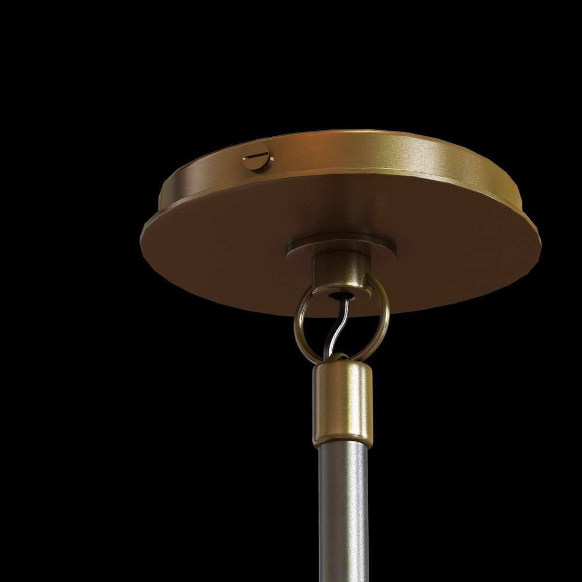 Restoration Hardware BISTRO GLOBE MILK GLASS 8-LIGHT CHANDELIER 3D model_1