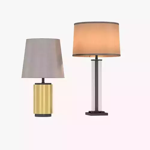 Restoration Hardware FRENCH COLUMN GLASS TABLE LAMP 3D model