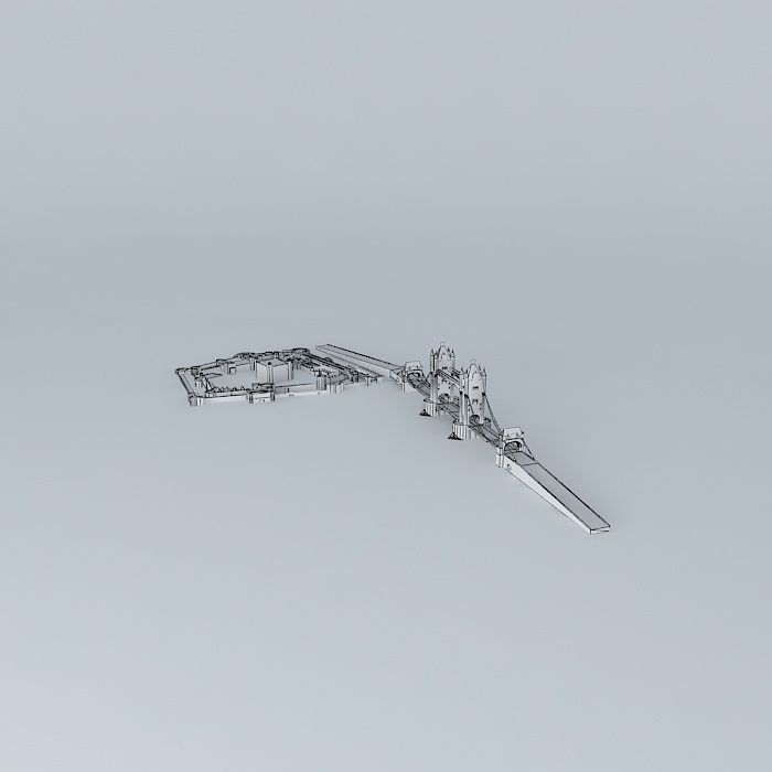 tower bridge and tower of london during the paralympics Free 3D model_3