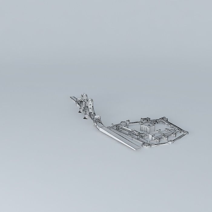 tower bridge and tower of london during the paralympics Free 3D model_4