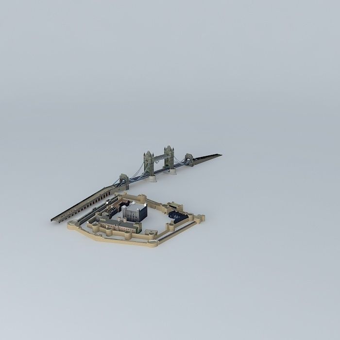 tower bridge and tower of london during the paralympics Free 3D model_1