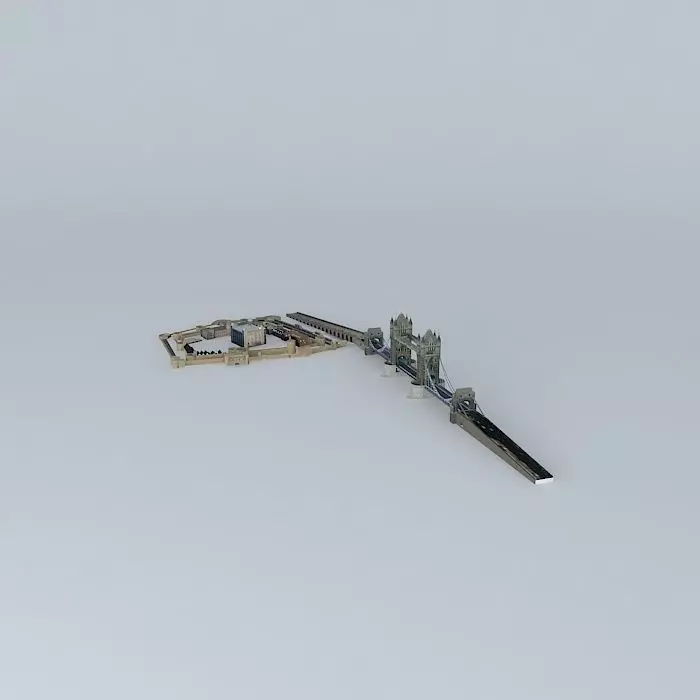tower bridge and tower of london during the paralympics Free 3D model_0