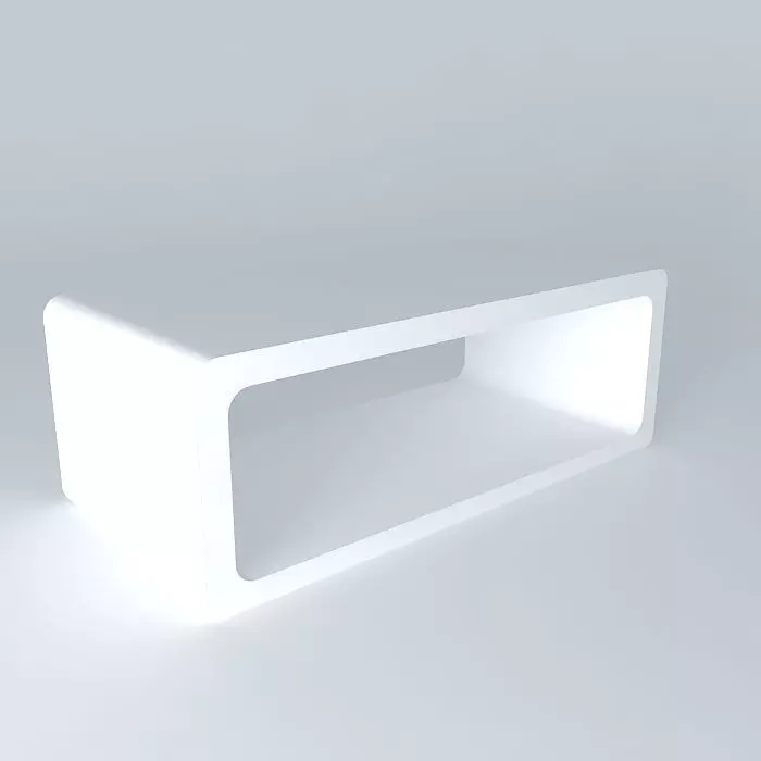 White table 70's style Free 3D model