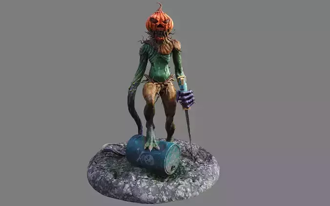 Pumpkin Monster - Halloween 3D model