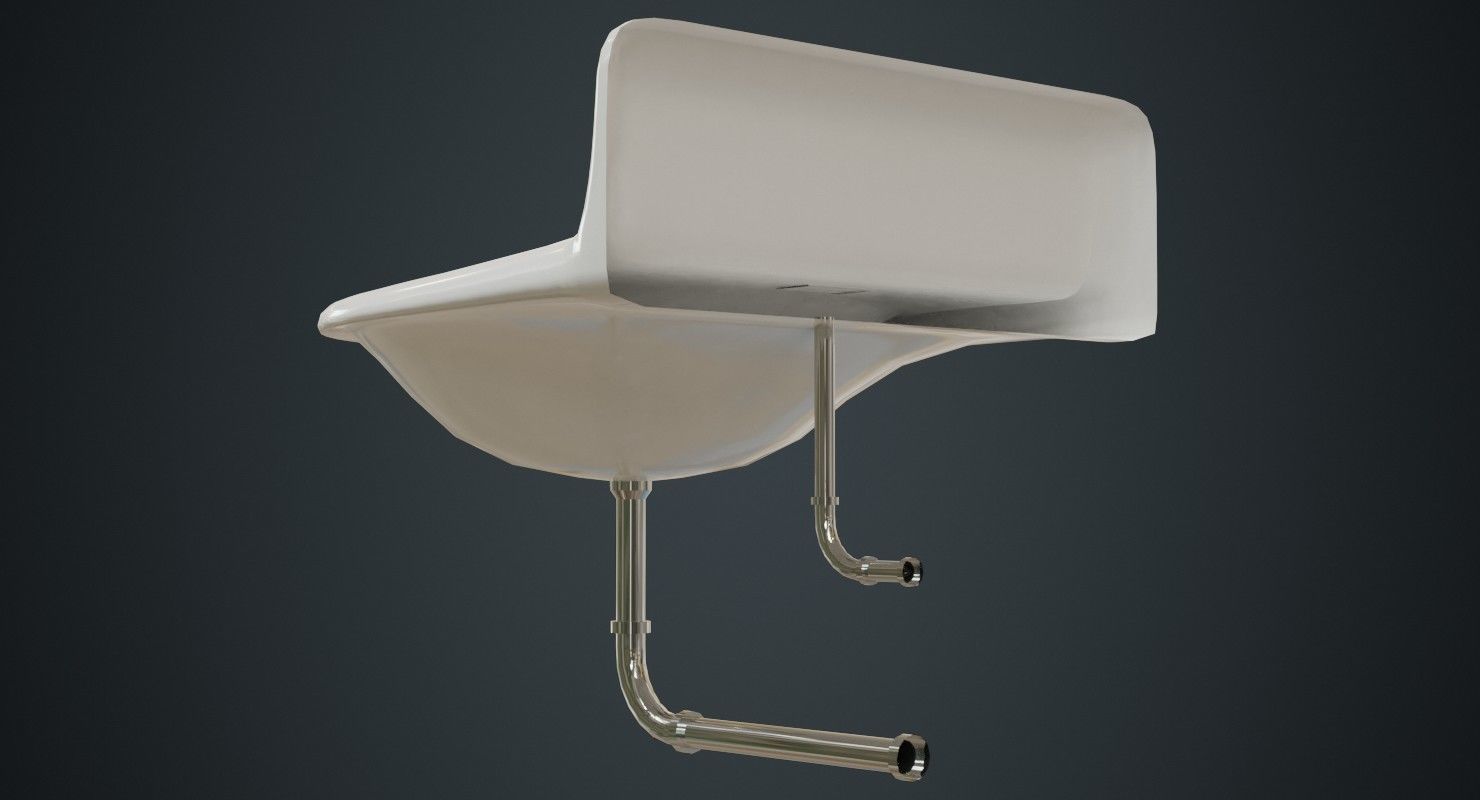 Sink 1A Low-poly 3D model_3