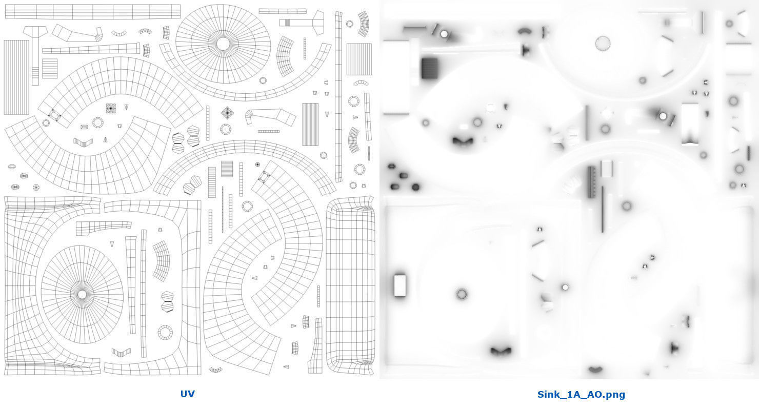 Sink 1A Low-poly 3D model_7