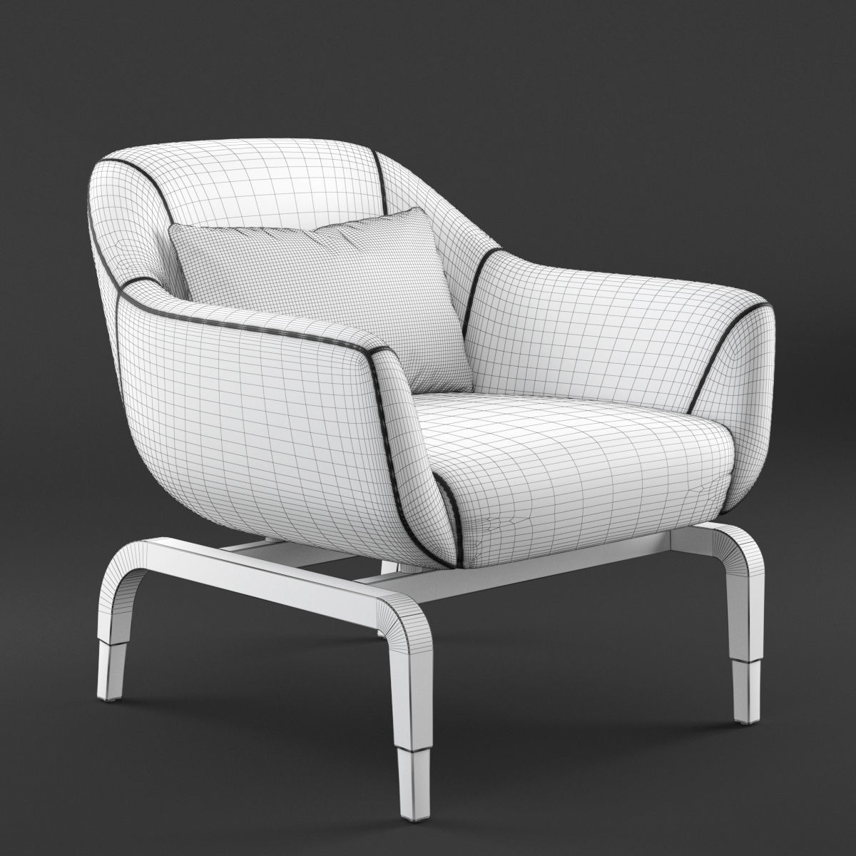 armchair SMANIA FIGI 3D model_8