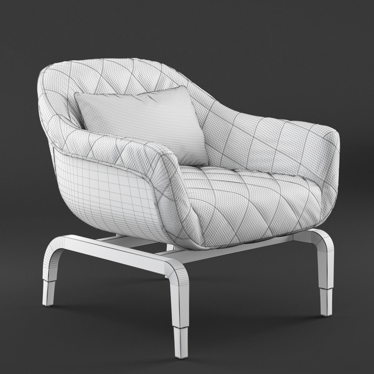 armchair SMANIA FIGI 3D model_7