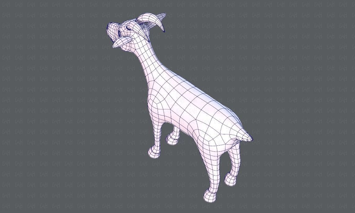Goat V01 Low-poly 3D model_30