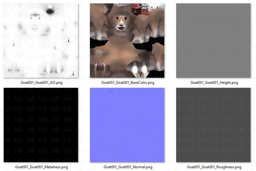 Goat V01 Low-poly 3D model_46