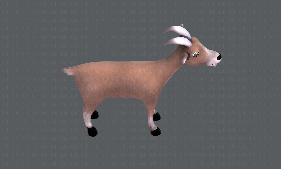 Goat V01 Low-poly 3D model_19