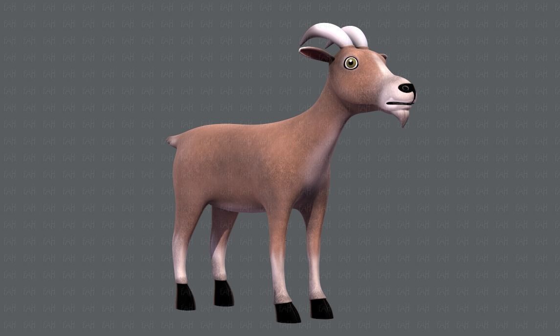 Goat V01 Low-poly 3D model_2