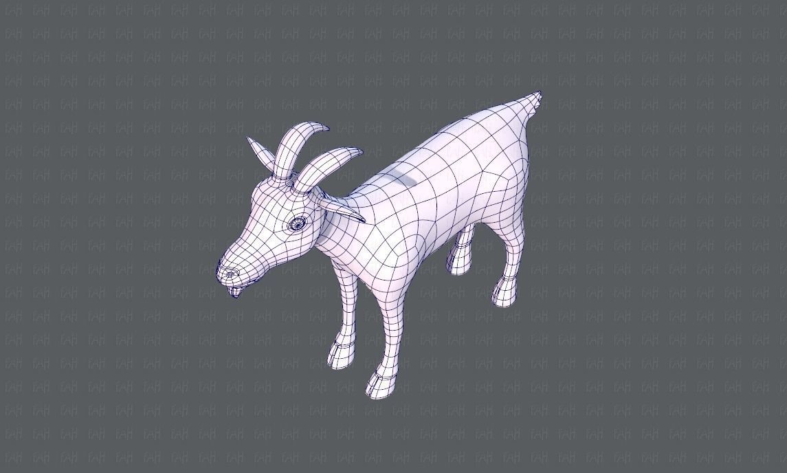 Goat V01 Low-poly 3D model_32