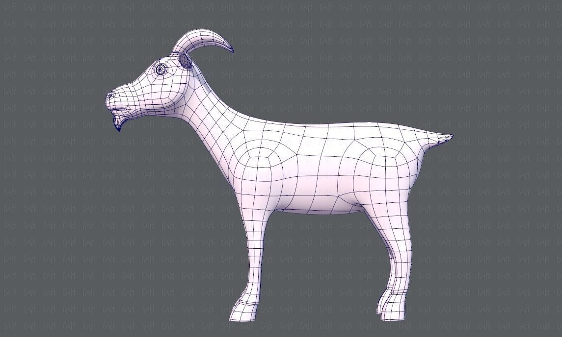 Goat V01 Low-poly 3D model_15