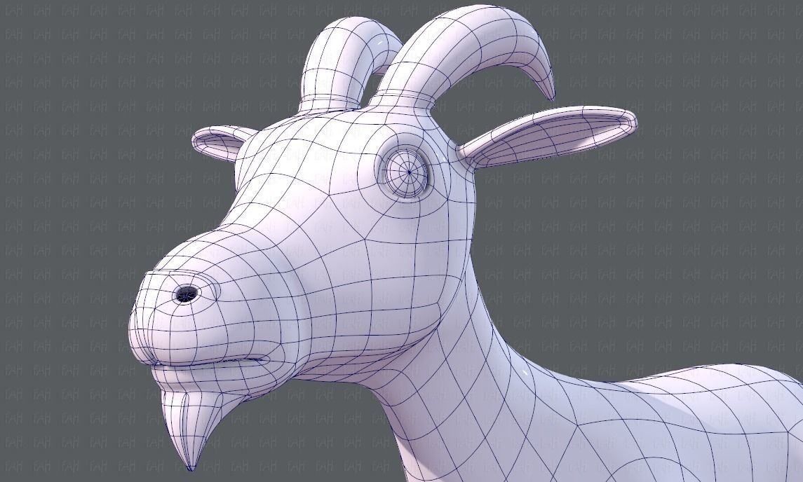Goat V01 Low-poly 3D model_42