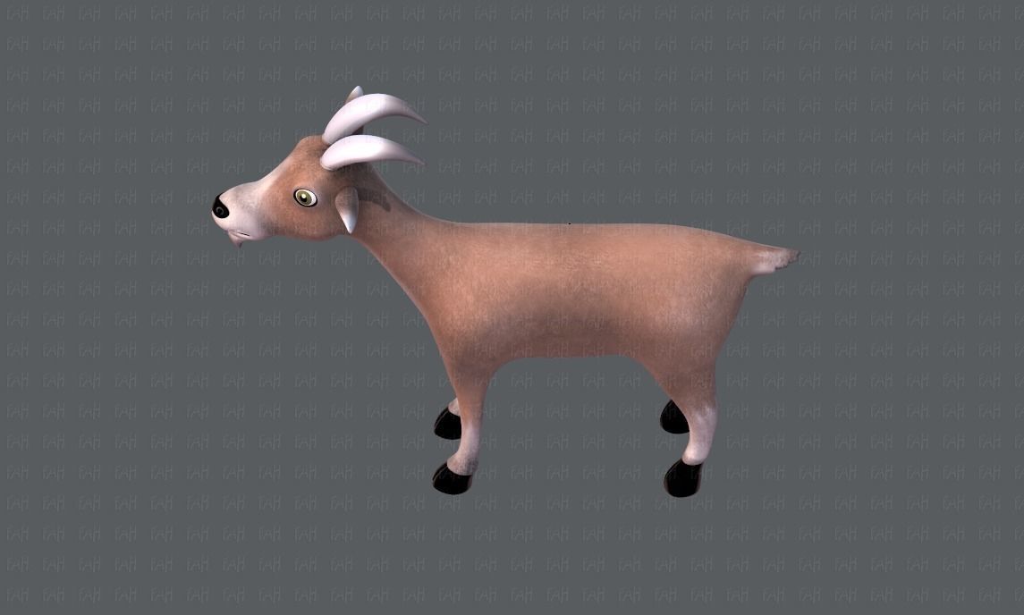 Goat V01 Low-poly 3D model_23