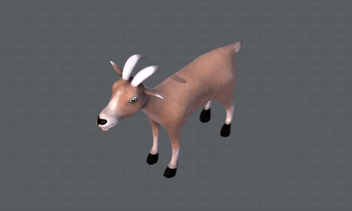 Goat V01 Low-poly 3D model_24