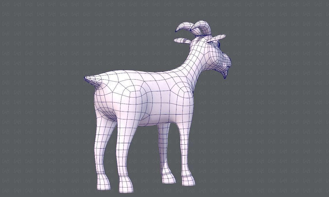 Goat V01 Low-poly 3D model_12