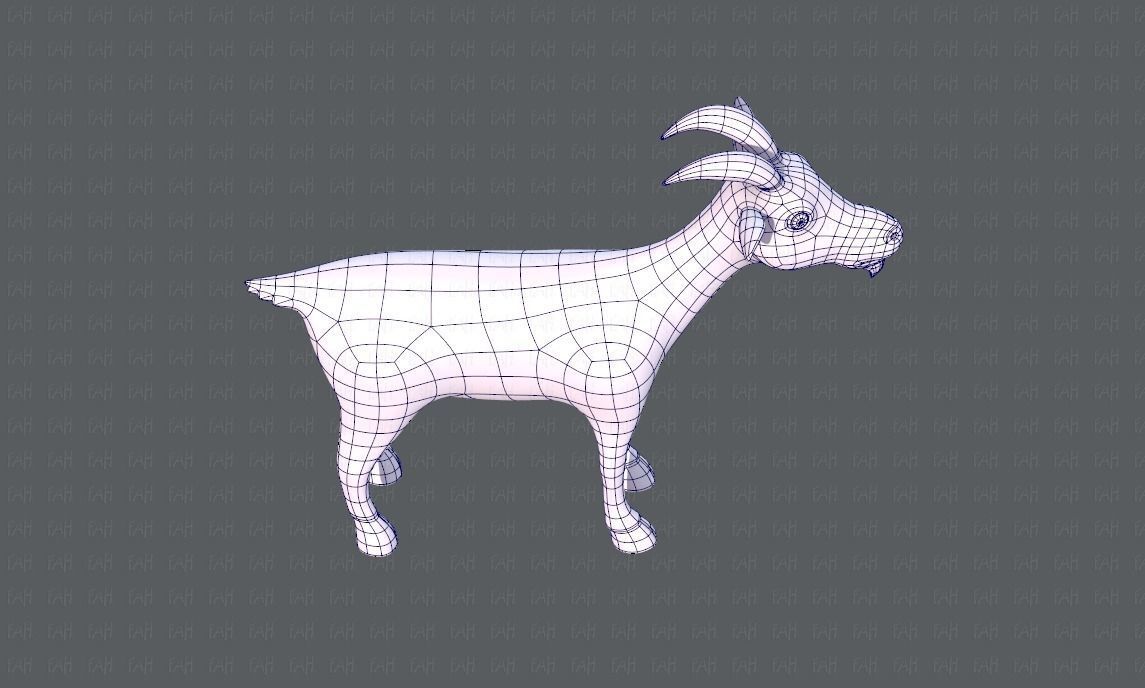 Goat V01 Low-poly 3D model_27