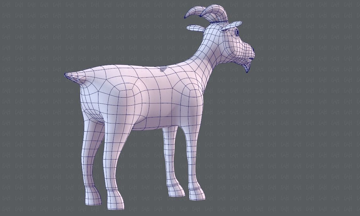 Goat V01 Low-poly 3D model_40