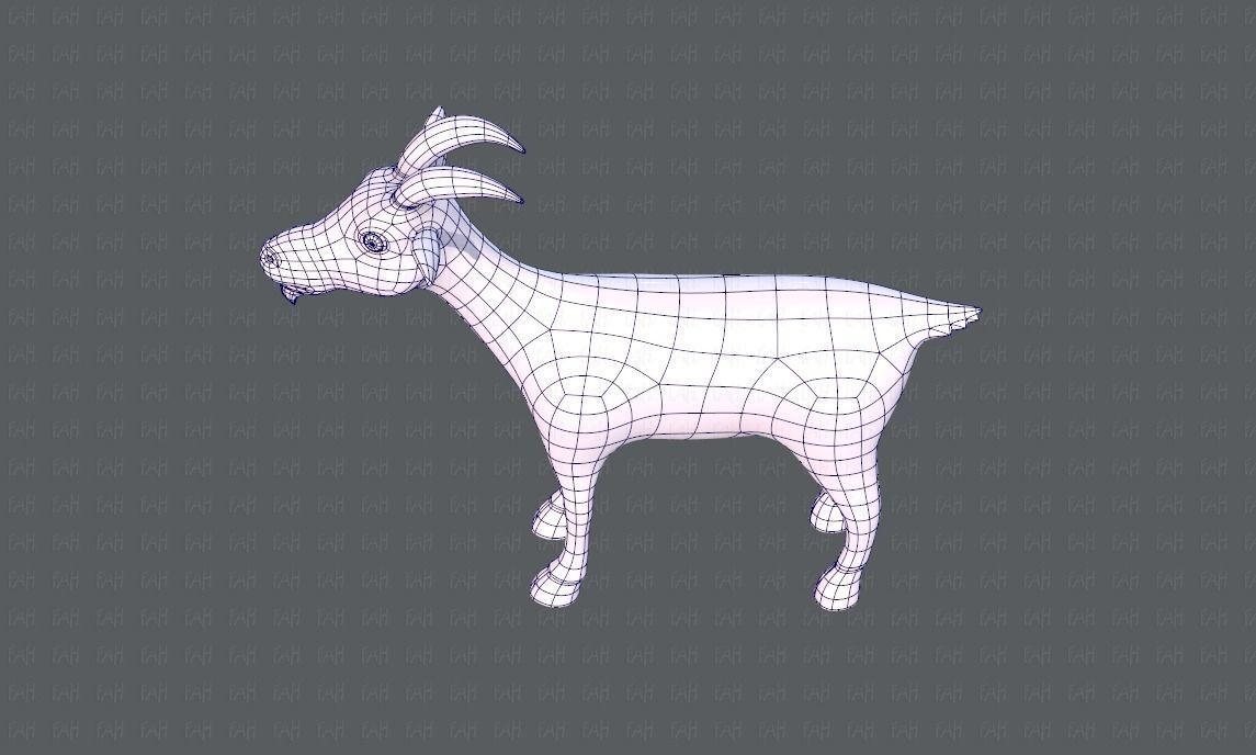 Goat V01 Low-poly 3D model_31