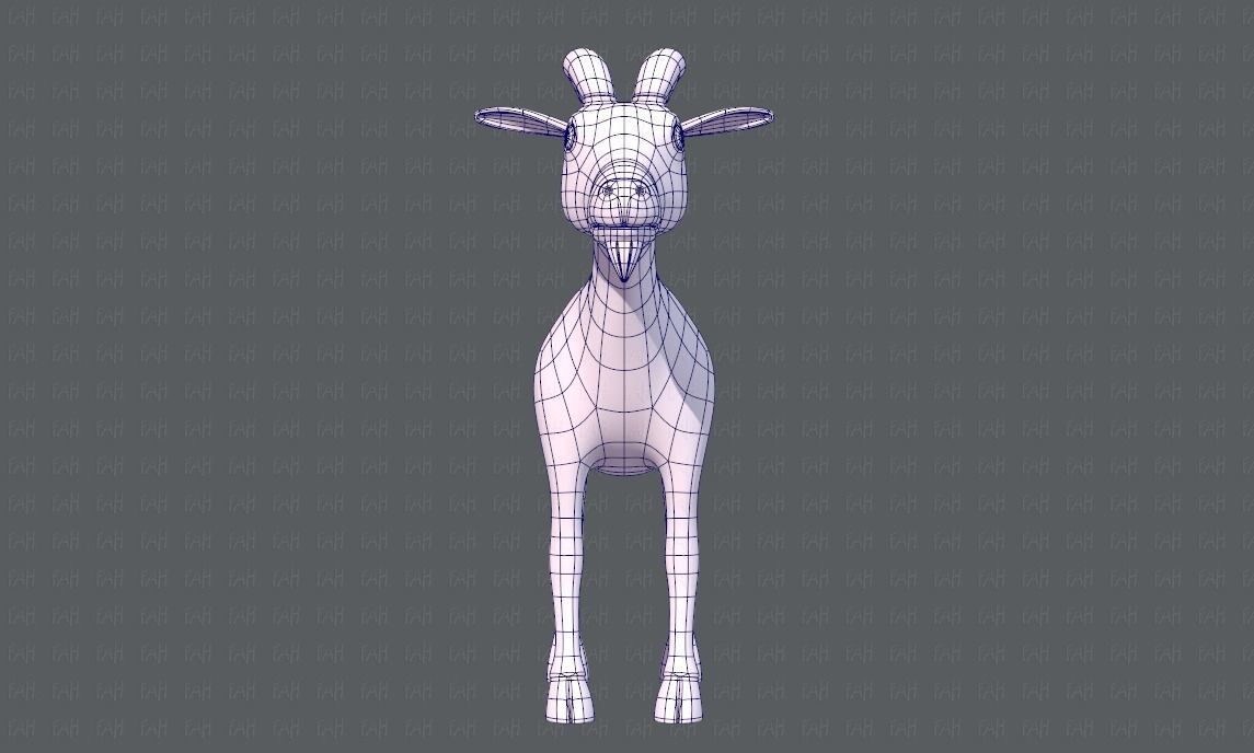 Goat V01 Low-poly 3D model_9
