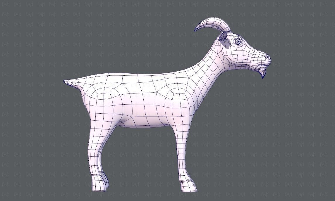 Goat V01 Low-poly 3D model_11