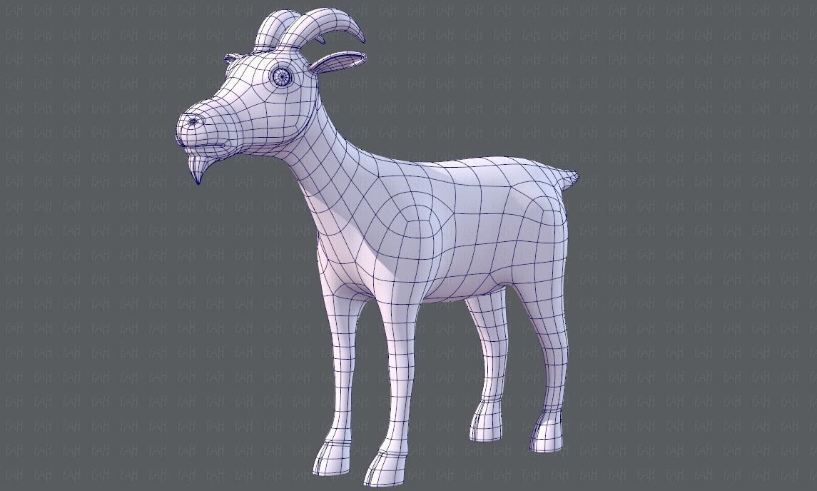 Goat V01 Low-poly 3D model_38