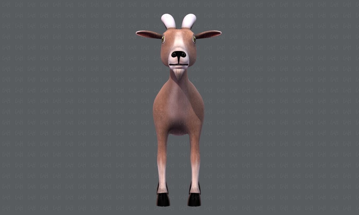 Goat V01 Low-poly 3D model_1