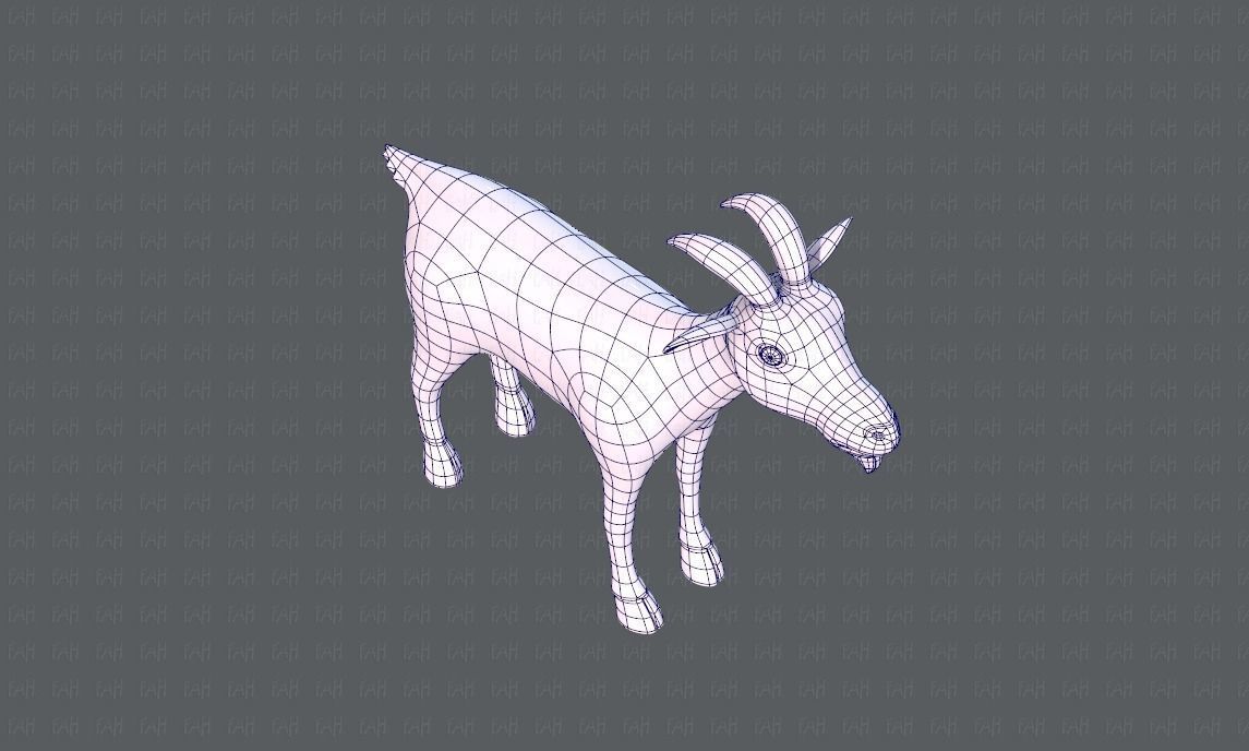 Goat V01 Low-poly 3D model_26