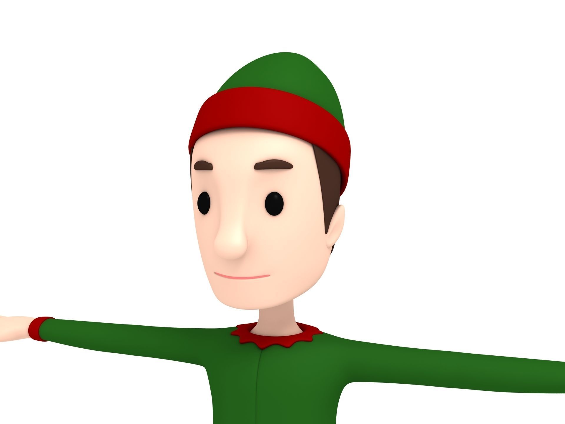 CartoonMan026 Elf 3D model_4